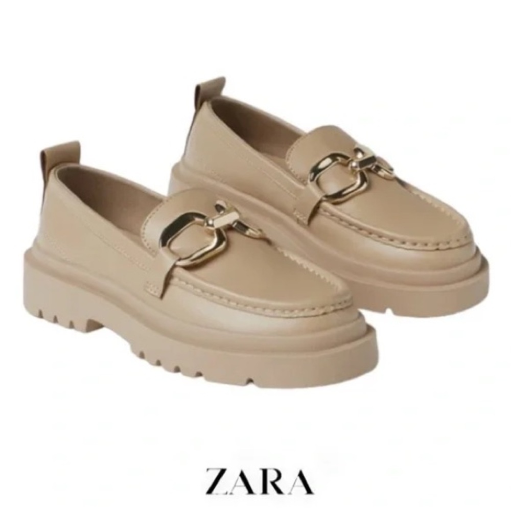 Zara Lug Loafers Size 39